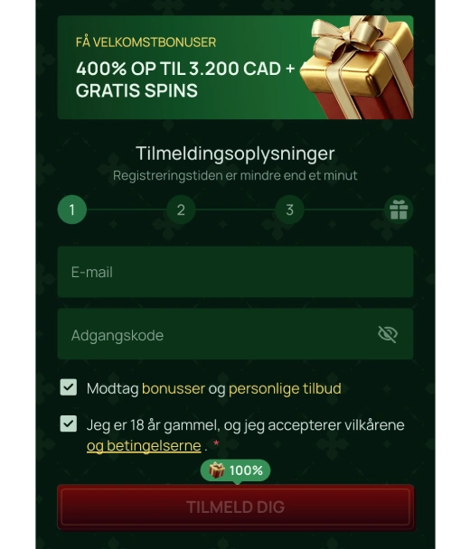 Registrering SpinVoyage  