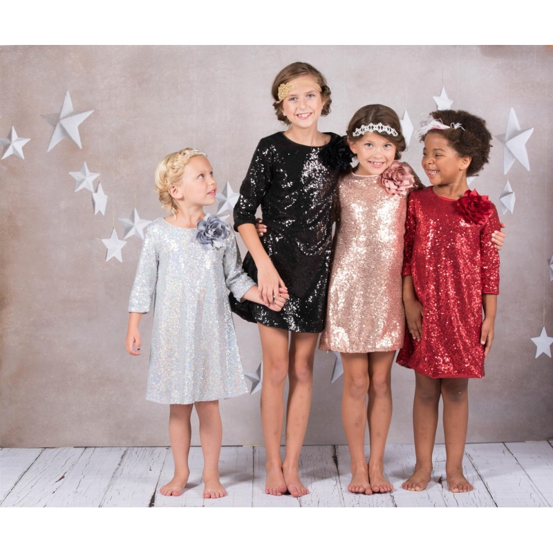 enkelt gang Steward Hotellet Kids dream fineste glimmer kjole i flere farver til små piger